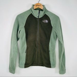 The North Face Women's Isadora Fleece Full Zippered Color Block Jacket Green XS